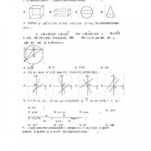 2019年中考数学试题Word版